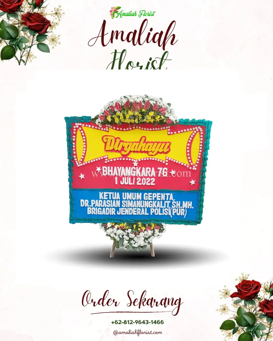 Papan Bunga HUT Ulang Tahun Parenggean